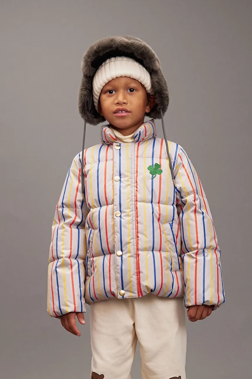 Dětská bunda Mini Rodini Clover šedá barva, 25710135