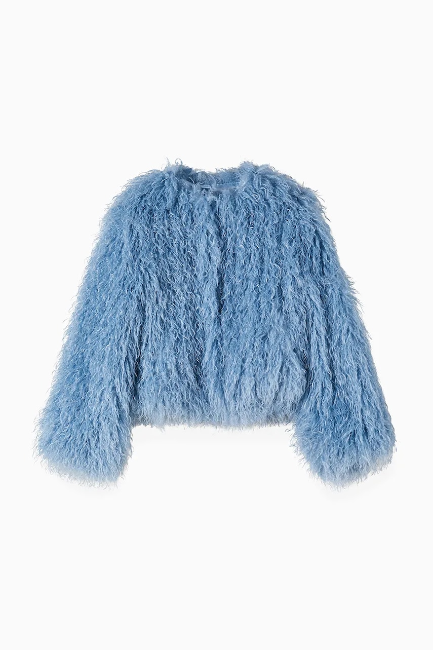 Dětská bunda Patrizia Pepe E066 modrá barva, 7O0041