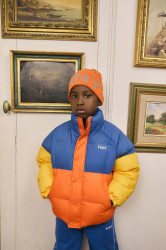 Dětská bunda Tinycottons COLOR BLOCK SHORT PADDED JACKET