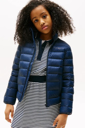Dětská bunda Tommy Hilfiger tmavomodrá barva, KS0KS00652