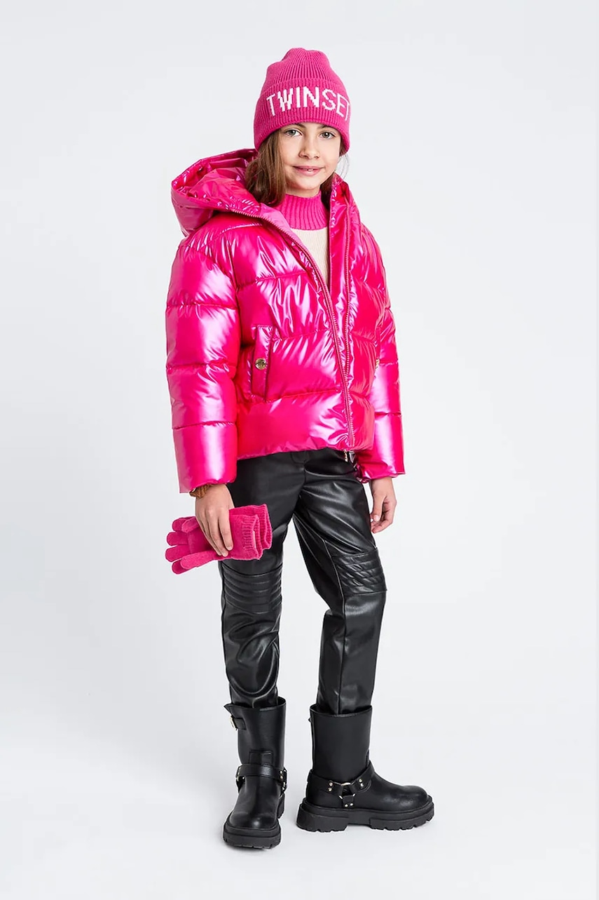 Dětská bunda Twinset růžová barva, 252GJ2210