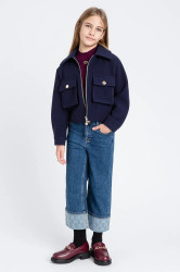Dětská bunda Twinset tmavomodrá barva, 252GJ2151