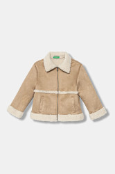 Dětská bunda United Colors of Benetton béžová barva, 2JLACN06V