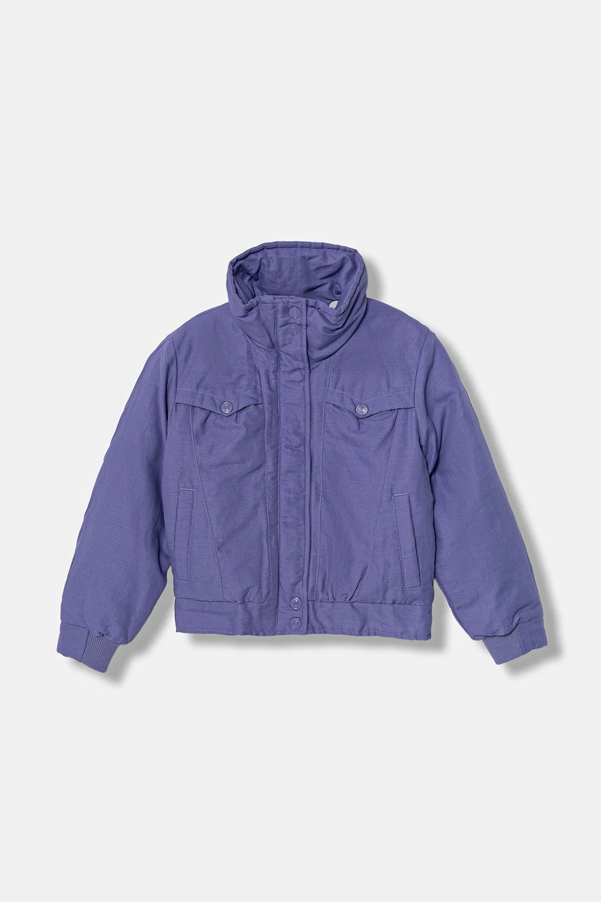 Dětská bunda United Colors of Benetton fialová barva, 2MDJCN06R