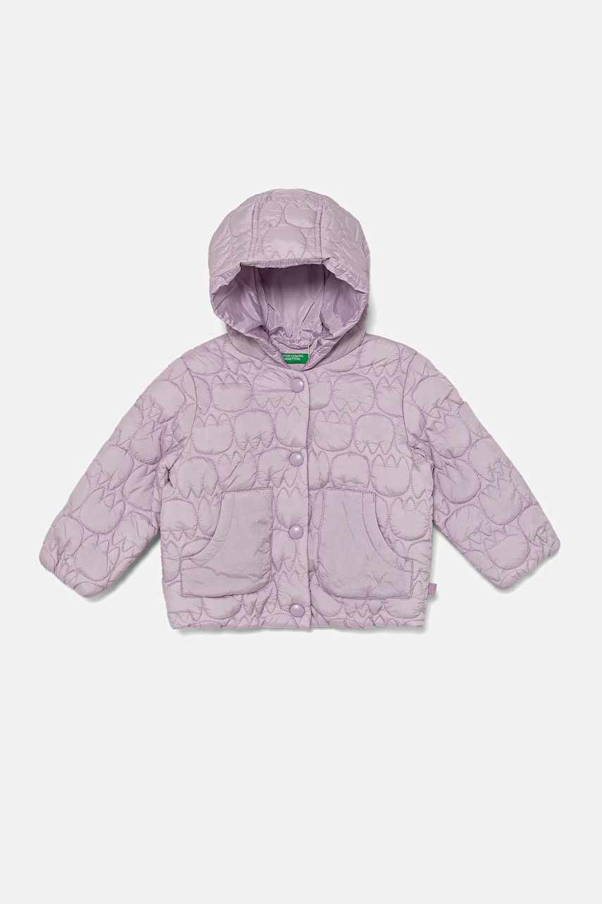 Dětská bunda United Colors of Benetton fialová barva, 2YCUGN042