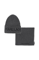 Dětská čepice a nákrčník z bavlny Karl Lagerfeld