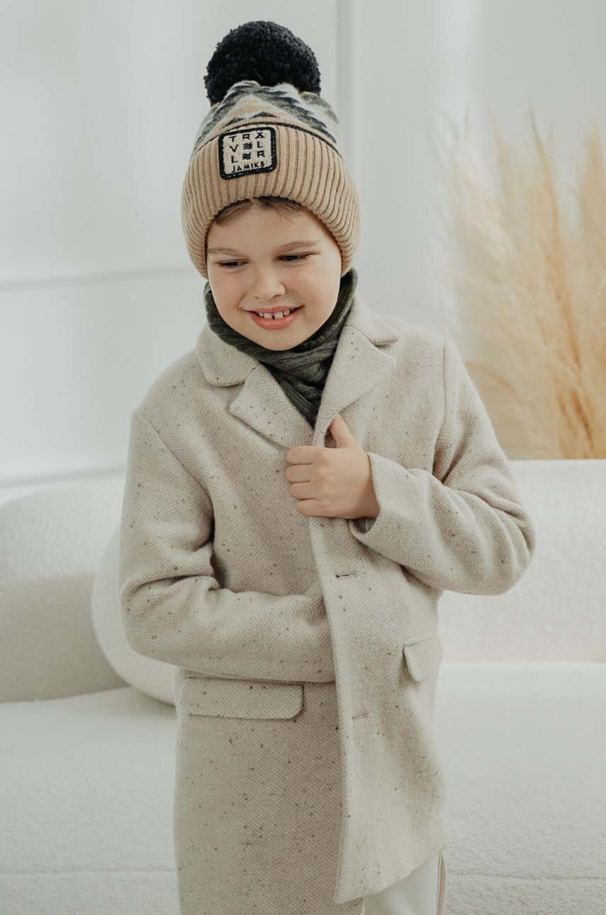 Dětská čepice s příměsí vlny Jamiks KJELL IV