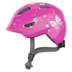 Dětská cyklo přilba Abus Smiley 3.0 Pink Butterfly S (45-50)
