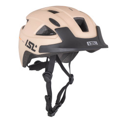Dětská cyklo přilba s LED světlem ISL Lumiro Peach Beige S (51-56)