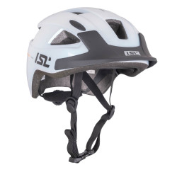Dětská cyklo přilba s LED světlem ISL Lumiro Pearl White S (51-56)