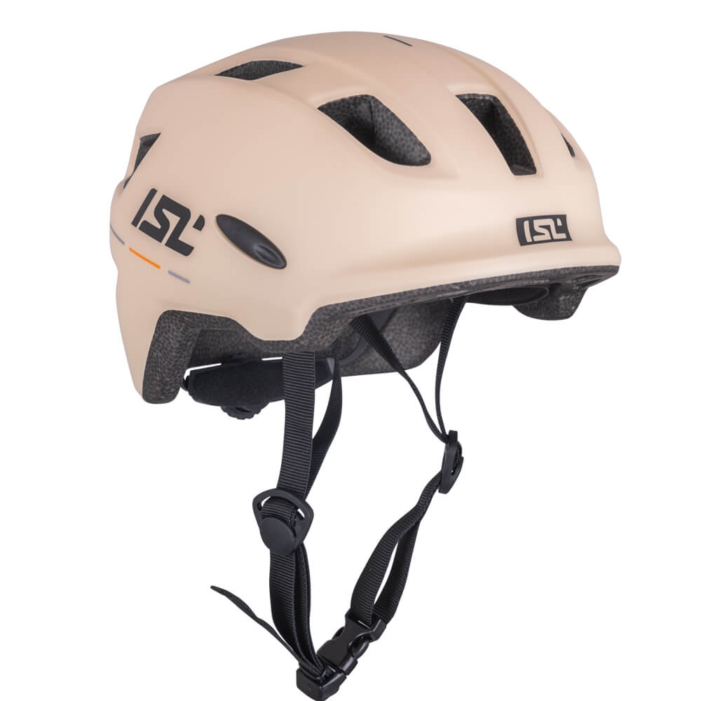 Dětská cyklo přilba s LED světlem ISL Lumitto Peach Beige XS (48-54)