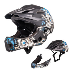 Dětská downhill přilba W-TEC Delgada Black Heart Mechanic XS (48-52)