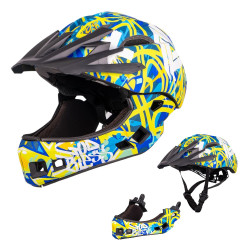 Dětská downhill přilba W-TEC Delgada Freestyle Blue XS (48-52)