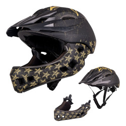 Dětská downhill přilba W-TEC Delgada Golden Stars S (52-56)