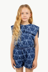 Dětská džínová halenka Tinycottons BOWS BLOUSE
