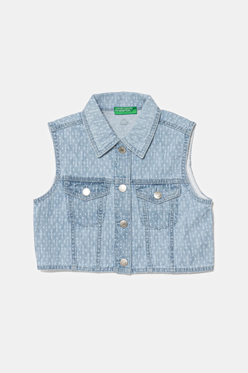 Dětská džínová vesta United Colors of Benetton
