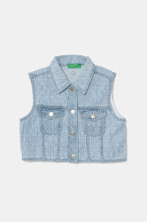 Dětská džínová vesta United Colors of Benetton