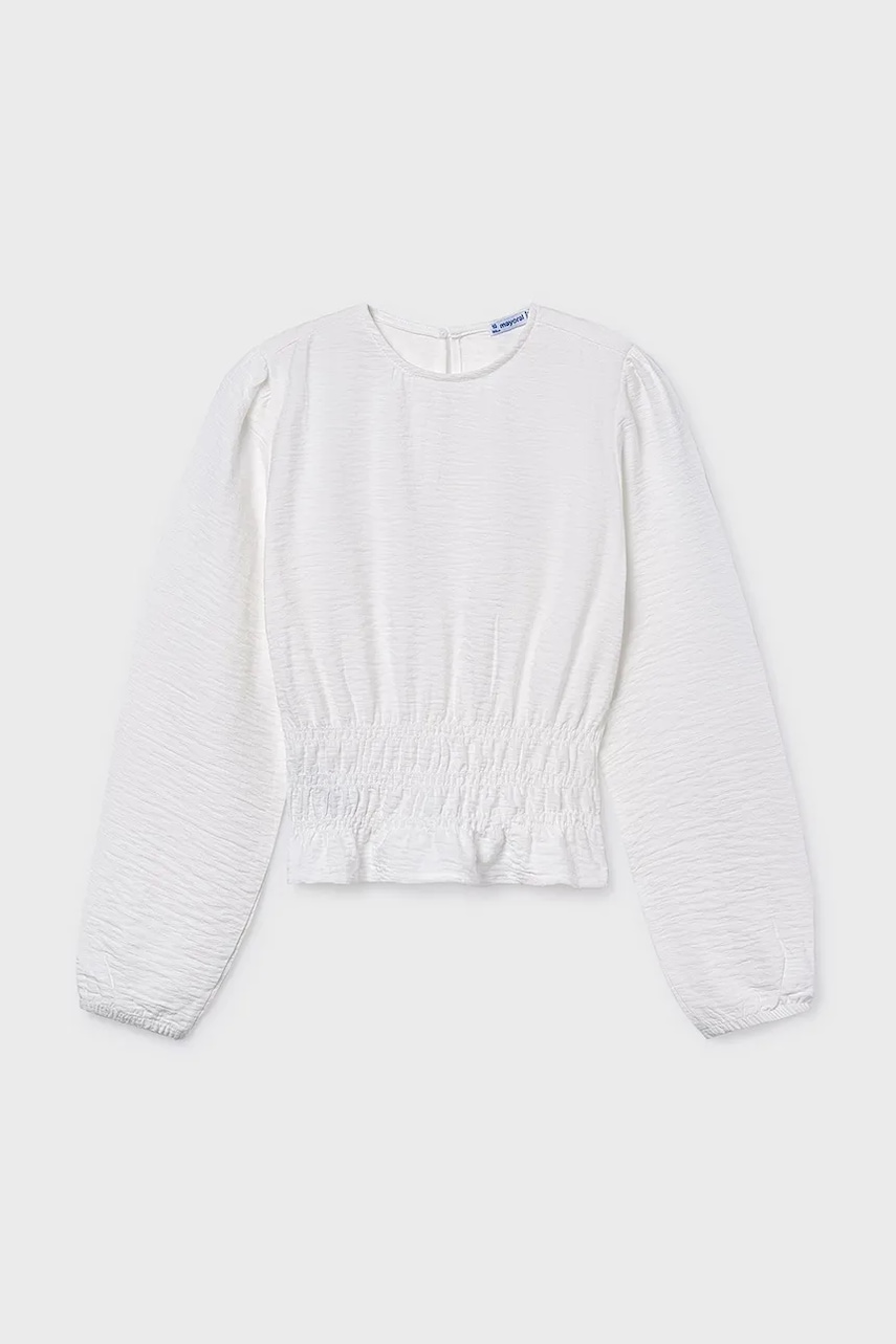 Dětská halenka Mayoral bílá barva, vzorovaná, 7196