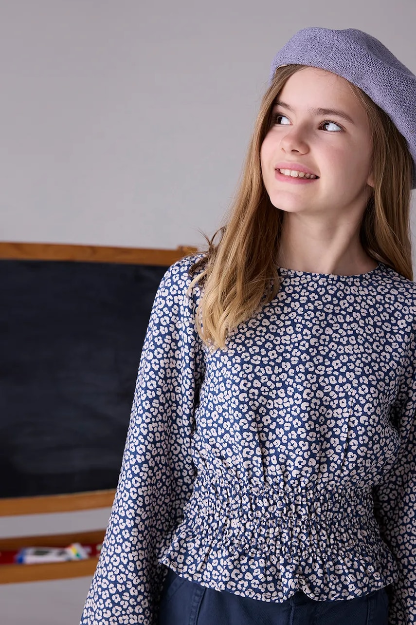 Dětská halenka Mayoral modrá barva, vzorovaná, 7196