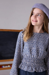 Dětská halenka Mayoral modrá barva, vzorovaná, 7196