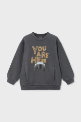 Dětská halenka Mayoral šedá barva, s potiskem, 4404