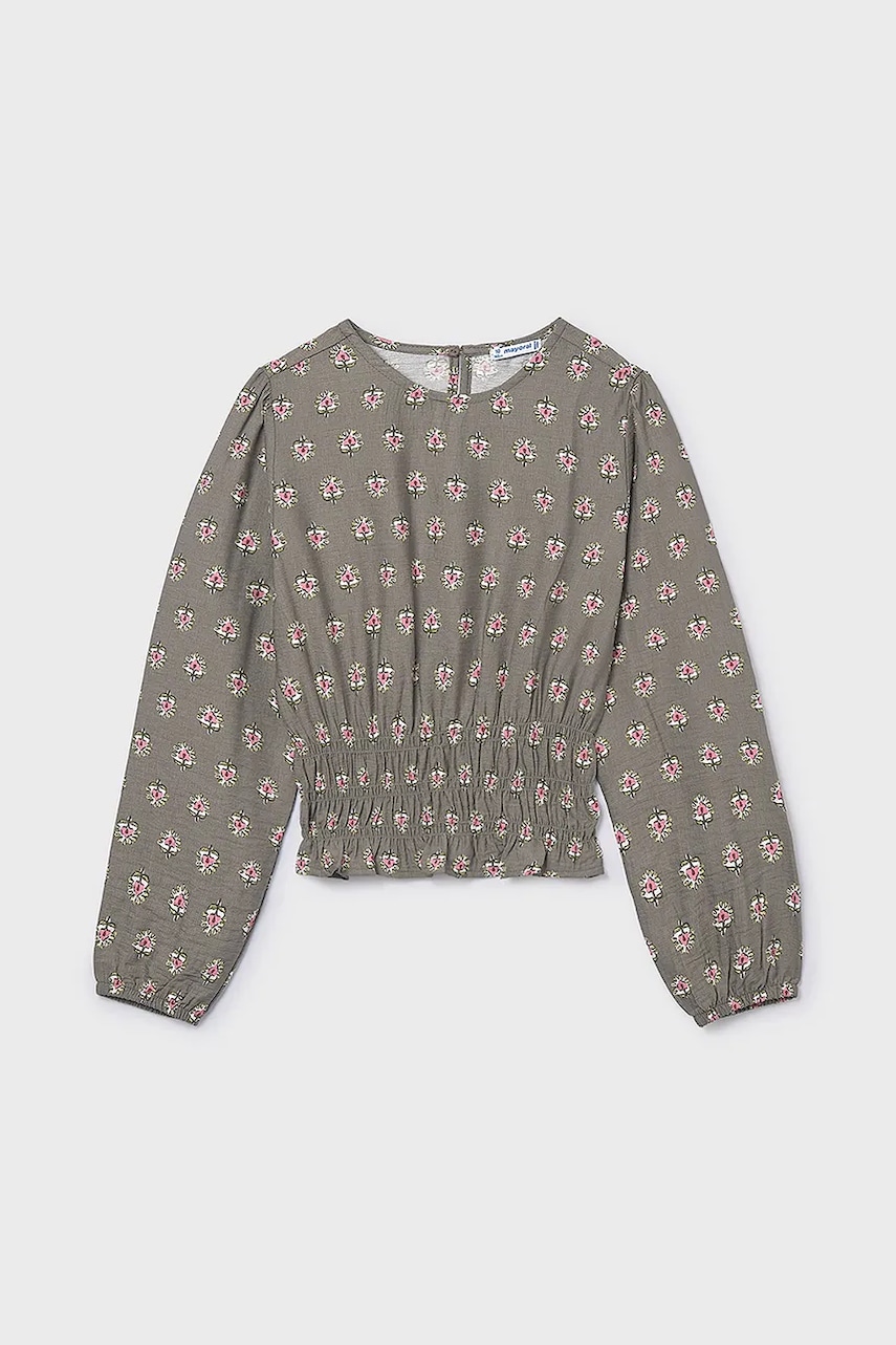 Dětská halenka Mayoral šedá barva, vzorovaná, 7196