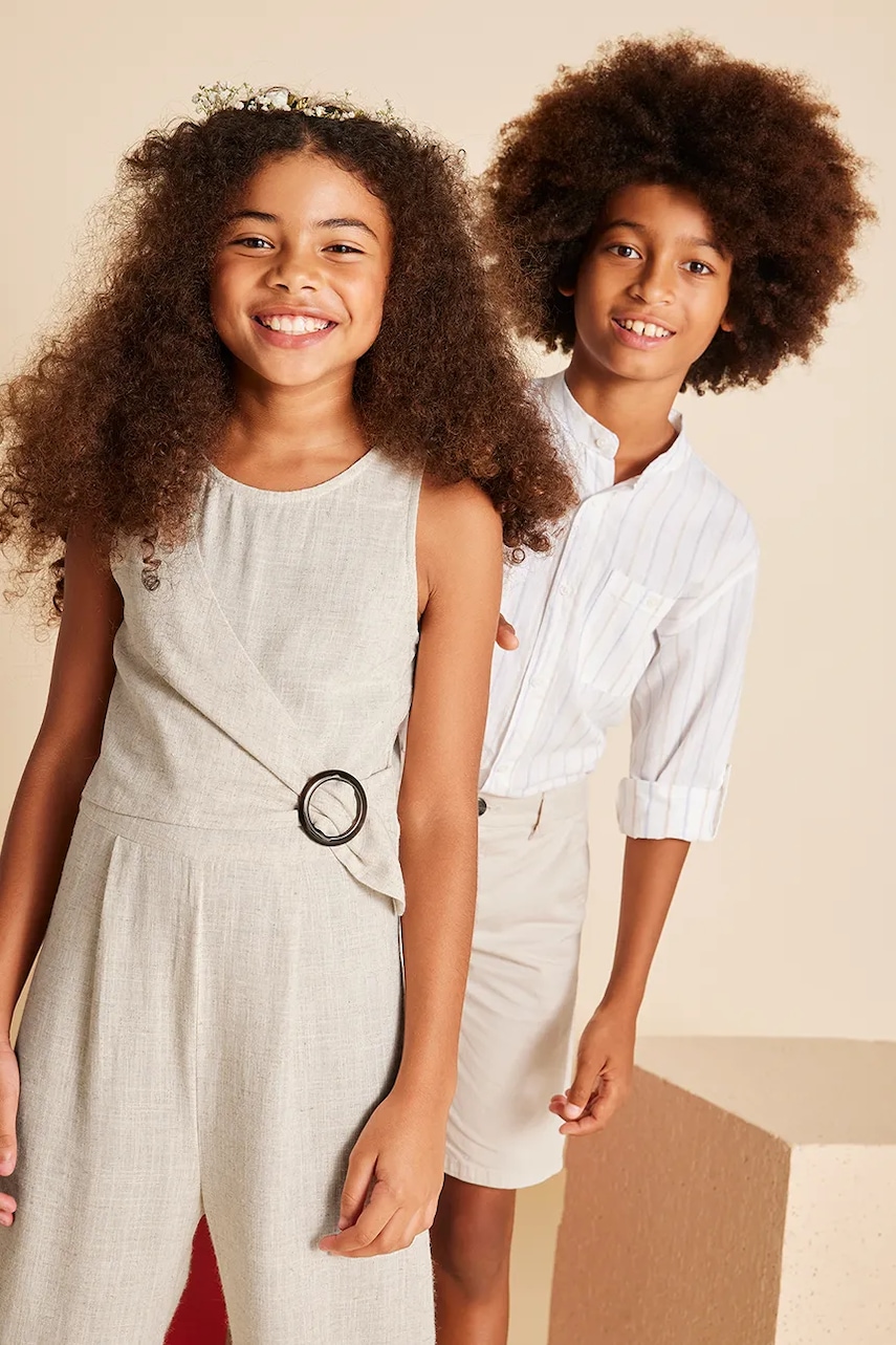 Dětská kombinéza s příměsí lnu Mayoral