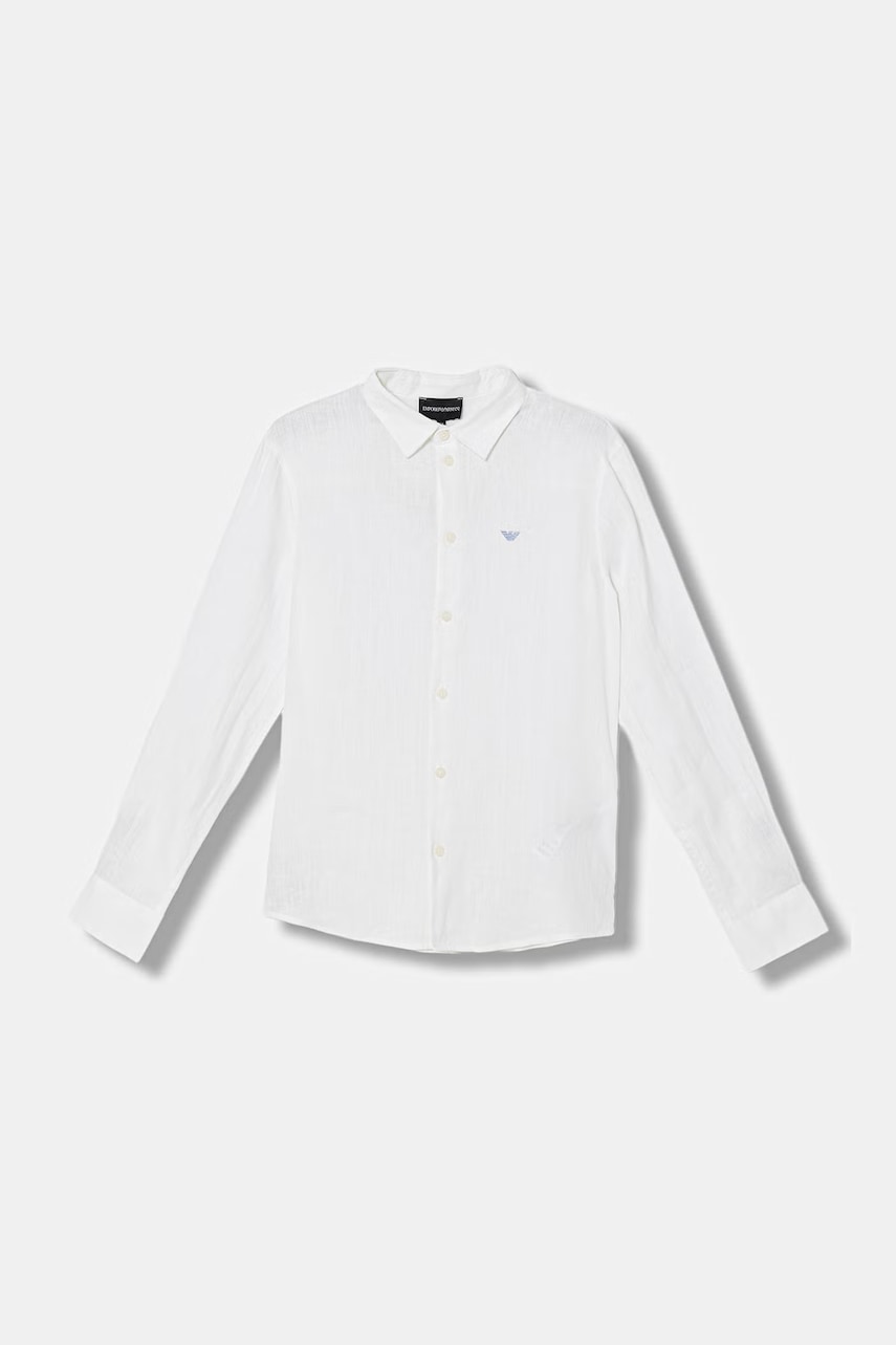 Dětská lněná košile Emporio Armani