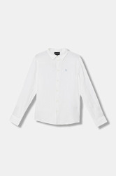 Dětská lněná košile Emporio Armani