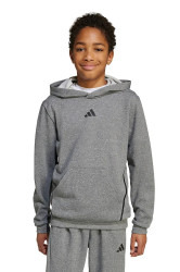 Dětská mikina adidas šedá barva, s kapucí, JW4976