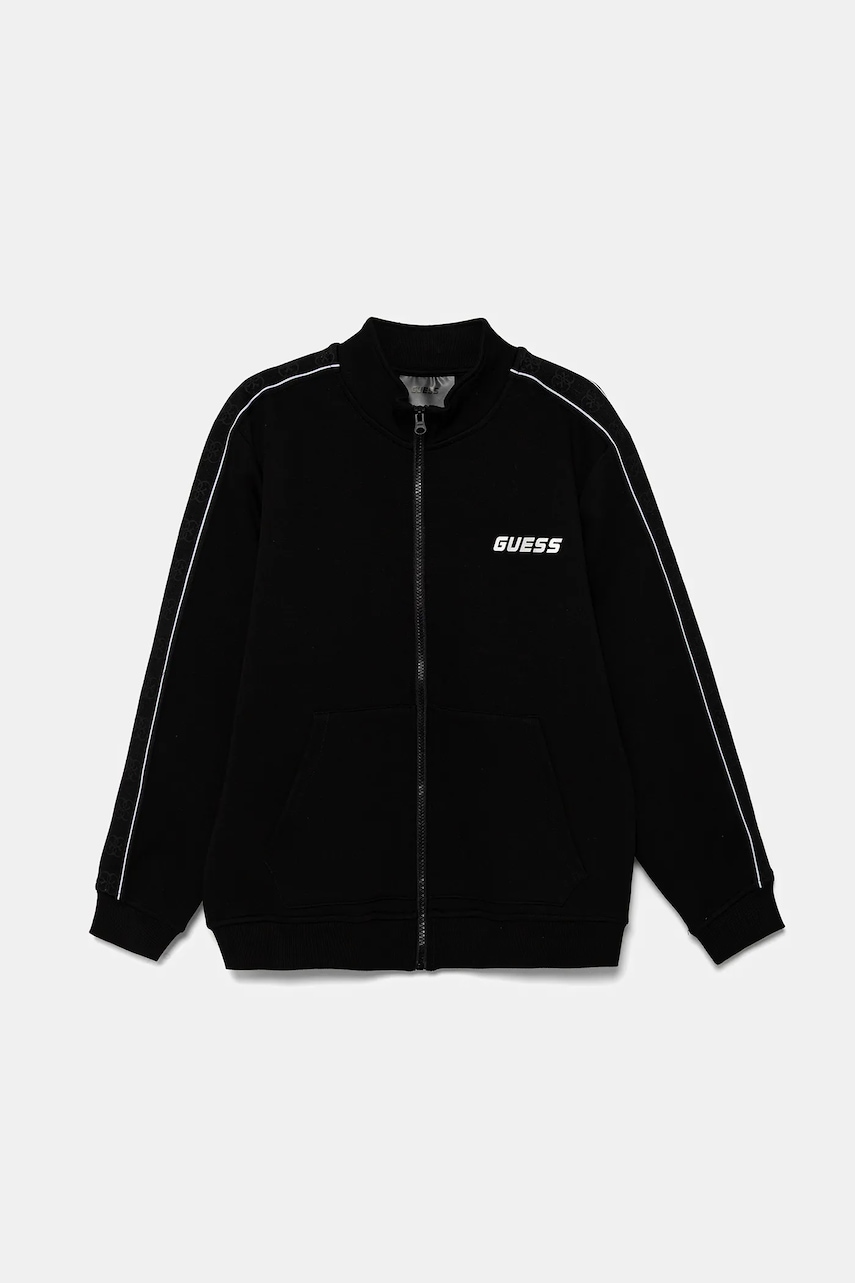 Dětská mikina Guess černá barva, s aplikací, L5GQ08 KB3P2