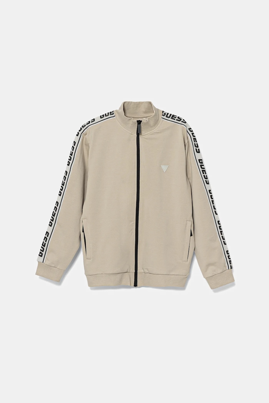 Dětská mikina Guess zelená barva, s potiskem, L2YQ47 K6ZS1