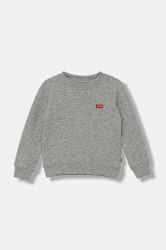 Dětská mikina Levi's MINI LOGO CREWNECK SWEATSH šedá barva, hladká, 8EE331