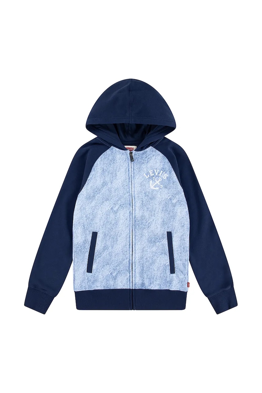 Dětská mikina Levi's TROMPE LOEIL DENIM HOODIE