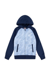 Dětská mikina Levi's TROMPE LOEIL DENIM HOODIE