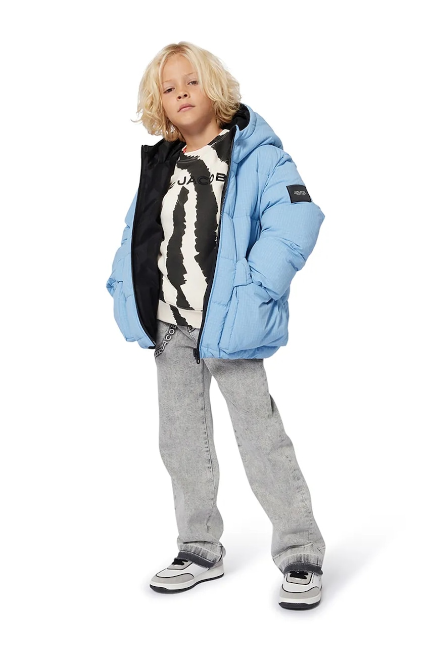 Dětská mikina Marc Jacobs černá barva, vzorovaná, W60625