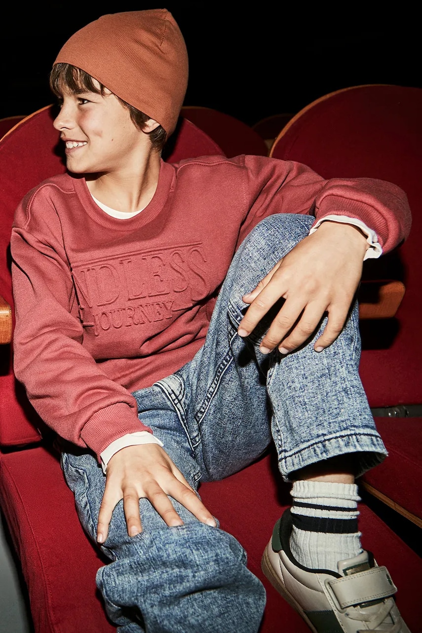 Dětská mikina Mayoral červená barva, s aplikací, 7405