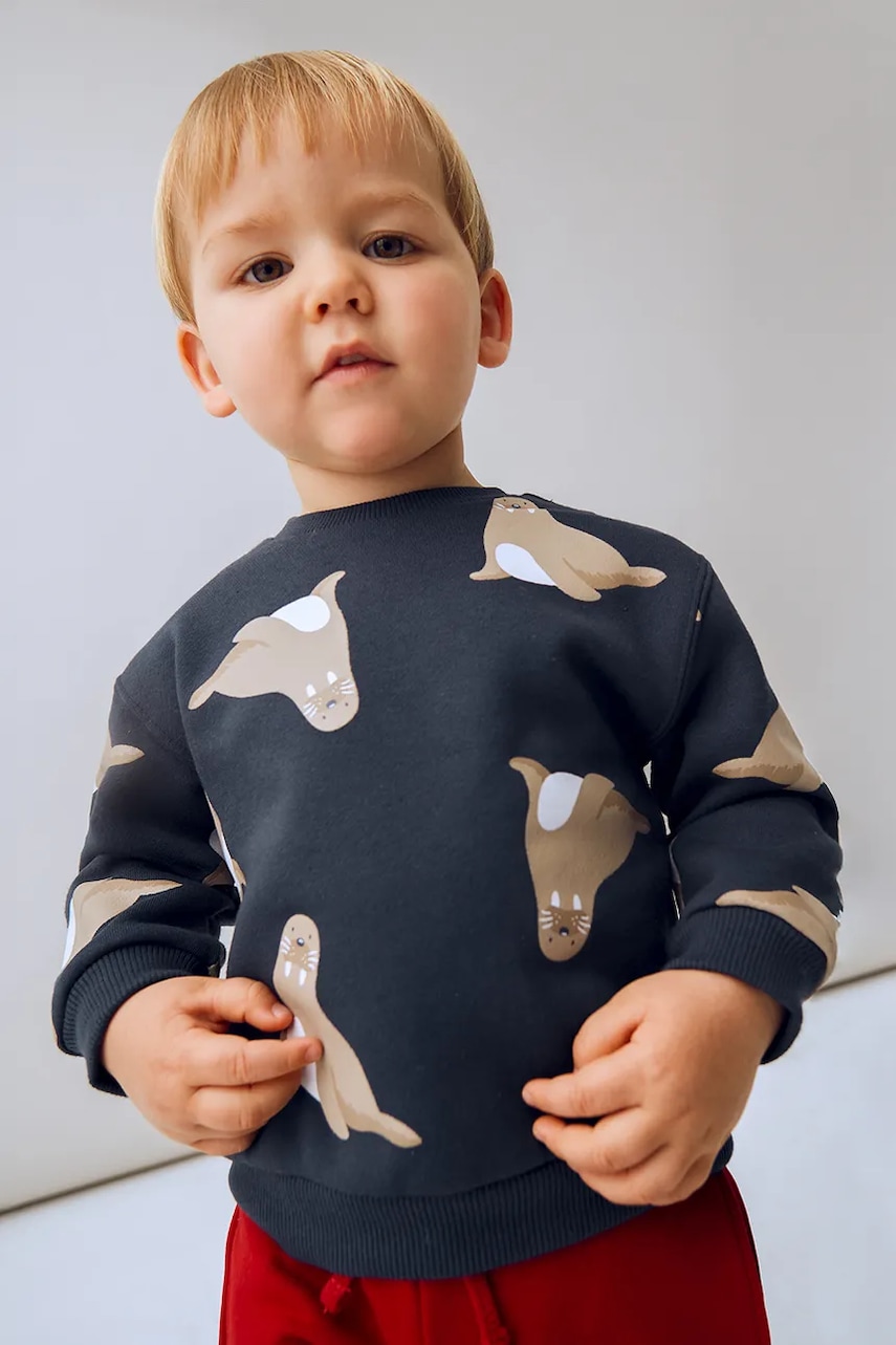 Dětská mikina Mayoral modrá barva, vzorovaná, 2417