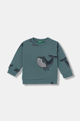 Dětská mikina United Colors of Benetton šedá barva, vzorovaná, 3QHCG10KX