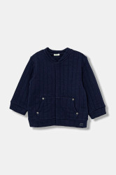 Dětská mikina United Colors of Benetton tmavomodrá barva, hladká, 3JOEA501O