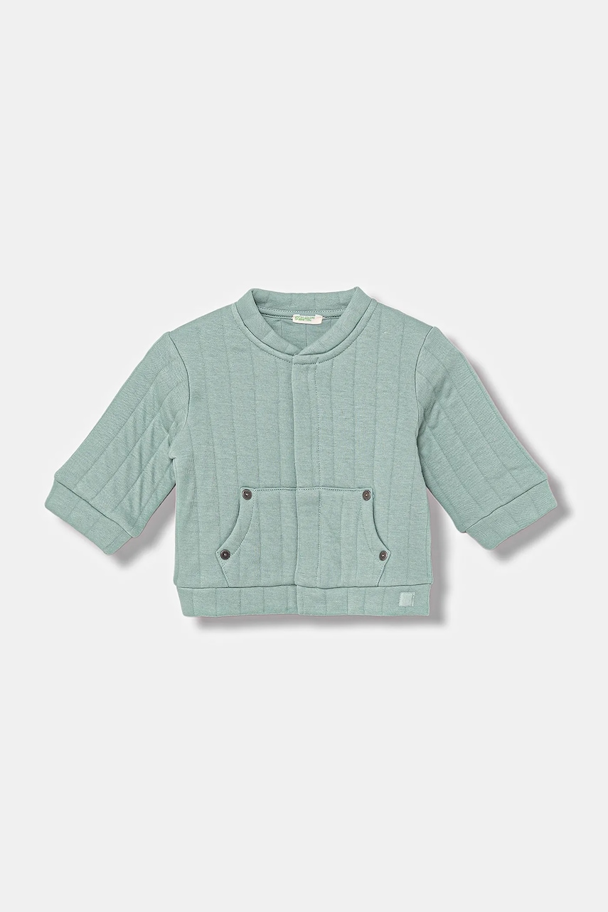 Dětská mikina United Colors of Benetton tyrkysová barva, hladká, 3JOEA501O