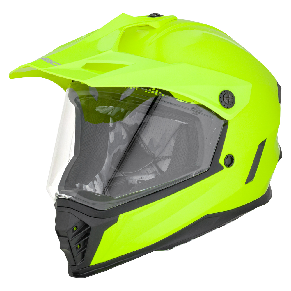 Dětská moto přilba W-TEC Benasqo fluo žlutá S (49-50)