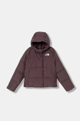 Dětská péřová bunda The North Face G NORTH DOWN HOODED JACKET fialová barva, NF0A88UDBQ71