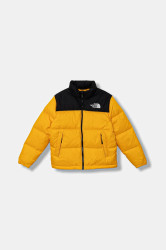 Dětská péřová bunda The North Face TEEN 1996 RETRO NUPTSE JACKET žlutá barva, NF0A8A4CGO71