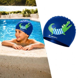 Dětská plavecká čepice inSPORTline Swimino krokodýl