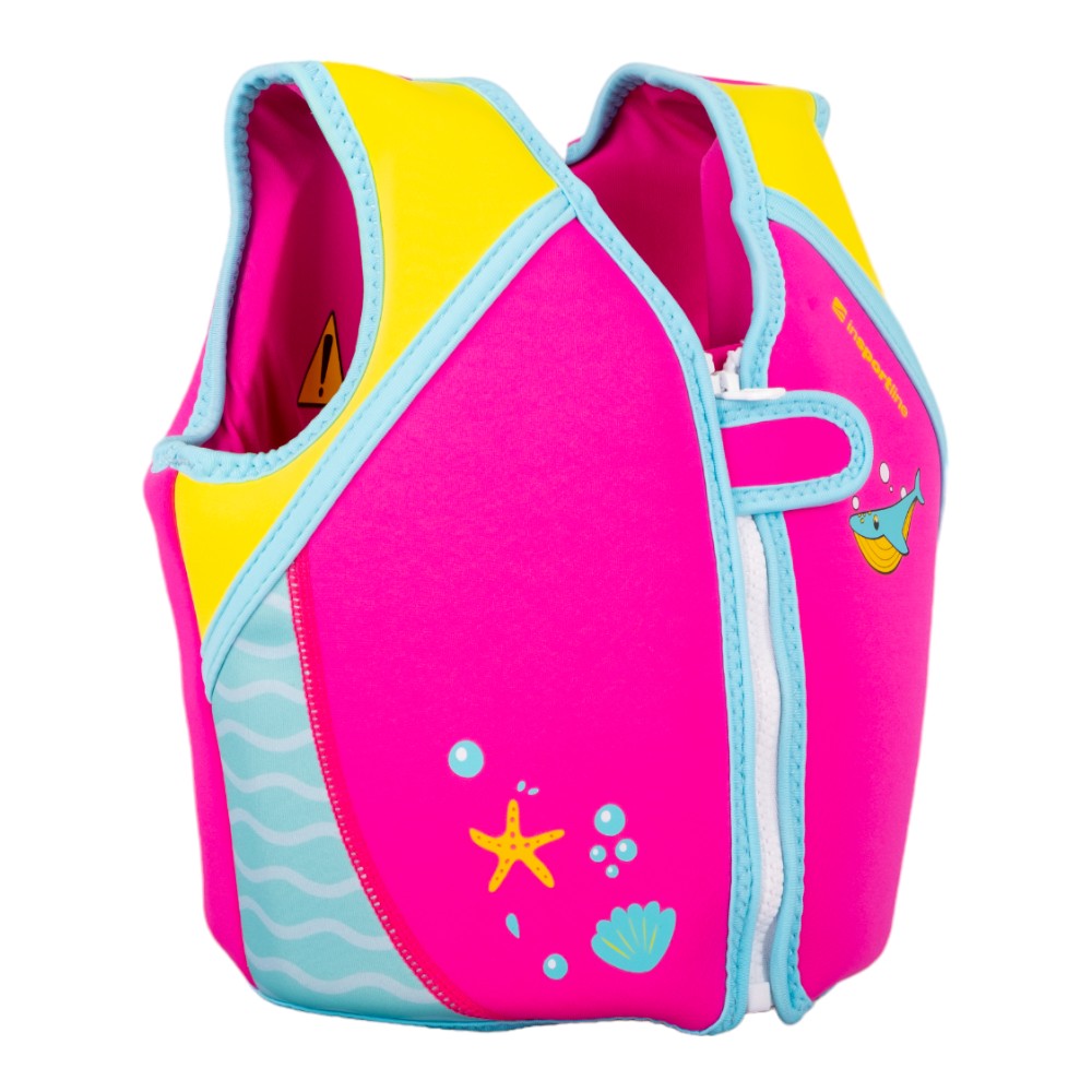 Dětská plovací vesta inSPORTline Aprendito růžová 1-3 roky