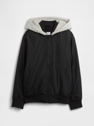Dětská přechodná bomber bunda s kapucí
