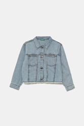 Dětská riflová bunda United Colors of Benetton modrá barva, 2UTPGN03N