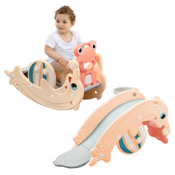 Dětská skluzavka a houpačka 3v1 inSPORTline Frofino oranžová