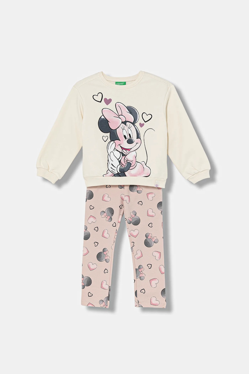 Dětská souprava United Colors of Benetton 2-pack béžová barva, 3LEJGK00T